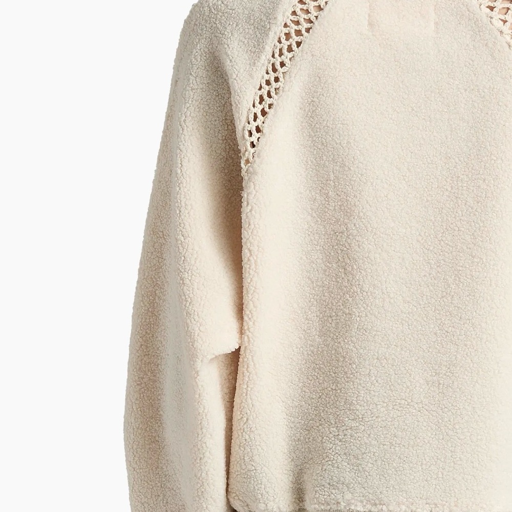 ba&sh Sweet Open-Knit Bouclette Crewneck Sweatshirt Size 1 S - Picture 14 of 14